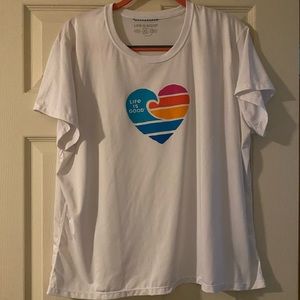 Life Is Good White Short-Sleeved Active Tee, size XL